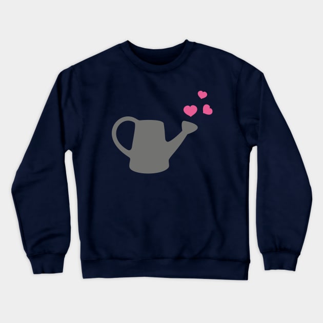 Garden Lover - Grey and Pink Watering Can Crewneck Sweatshirt by XOOXOO